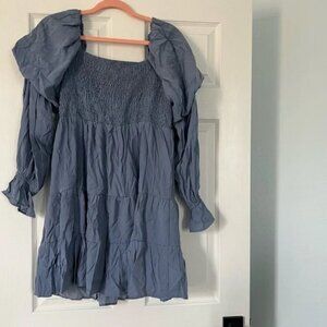 Lg/xl ruffled long sleeve dress